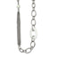 White Cat's Eye Slip-On Necklace in Stainless Steel