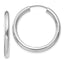 Sterling Silver 925 Rhodium-Plated Endless Hoop Earrings, Elegant Polished Finish