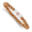 Stainless Steel Polished with Enl Medical ID Taxus Chinensis Wood Bracelet