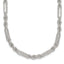 Sterling Silver Polished Textured 4.5mm Figaro Rope 18 inch Necklace