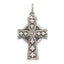 Sterling Silver 925 Irish Cross Pendant with Solid Antiqued Finish