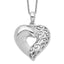 Sentimental Expressions Sterling Silver Rhodium-plated Close To My Heart 18in Necklace