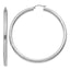 14K White Gold Polished 4mm Tube Hoop Earrings