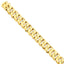 14K 8 inch 15mm Hand Polished Fancy Traditional Link with Box Catch Clasp Bracelet