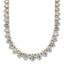14k 27 3/4 carat Certified Lab Grown Diamond VS+ F+ Complete Round 16 inch Graduated Tennis Necklace