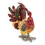 Luxury Giftware by Jere Pewter Bejeweled Crystals Gold-tone Enameled RORY Strutting Rooster Trinket Box with Matching 18 Inch Necklace