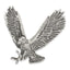 Sterling Silver 925 Eagle Pendant with Antiqued Textured Design for Men