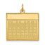 14K Thursday the First Day Calendar Pendant