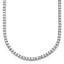 14k White Gold 9 carat Lab Grown Diamond VS/SI+ G+ Complete Round 18 inch Straight Tennis Necklace