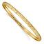 14k Hexagonal Design Diamond-cut Flexible Bangle