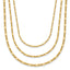 Sterling Silver Gold-tone Multi-strand with 1.5in ext. Necklace