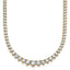 14k 10 carat Certified Lab Grown Diamond VS+ F+ Complete Round 16 inch Graduated Tennis Necklace