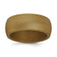 Bronze Metallic Silicone Domed Band Ring with 8.7mm Width in a Sleek, Resilient Design