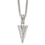 Chisel Stainless Steel Men's Dagger Pendant Necklace with Antiqued Finish
