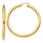 10K Gold Polished Hoop Earrings 4mm Classic Elegant Design for Women