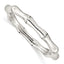 Sterling Silver Polished Bamboo Slip-on Bangle