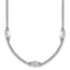 Sterling Silver RH-plated Fancy Link w/2in ext. Necklace