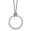Sophia Jewelers 925 Sterling Silver Textured Circle Pendant Necklace, Polished Elegance