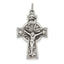 Sterling Silver 925 Cross Pendant with Antiqued Satin Finish