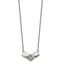Chisel Stainless Steel Polished Laser cut Squares on a 15 inch Cable Chain with a 2.5 inch Extension Necklace