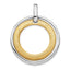 Leslie's Sterling Silver Gold-tone Flash 24k Plated Pendant