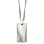 Sophia Jewelers Men's Polished Stainless Steel Concave Pendant Necklace