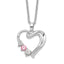 10K White Gold Heart of Healing Necklace with Pink & Clear Crystal Topaz