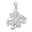 Sophia Jewelers Men's Sterling Silver 925 Dragon Pendant with Polished Finish