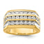 14k Rhodium-plated 1 1/6 carat Lab Grown Diamond VS/SI+ G+ Men's Ring