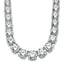 14k White Gold 72 3/8 carat Lab Grown Diamond VS/SI+ G+ Complete Round 20 inch Graduated Tennis Necklace