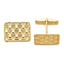 14k Yellow Gold Basketweave Cuff Links