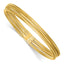 14k Polished Three Strand Mesh Stretch Round Bracelet