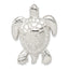 Sterling Silver Turtle Chain Slide Pendant with Polished Textured Finish