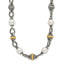 Shey Couture Sterling Silver with 14K Accent 18 Inch Antiqued 8mm Freshwater Cultured Pearl Necklace