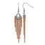 Stainless Steel Rose Gold-Tone Polished Drop Dangle Earrings for Women