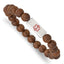 Stainless Steel Polished with Enamel Medical ID Zingana Wood Bracelet