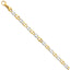 Sophia Jewelers 14K Two-Tone Fancy Link Gold Bracelet Elegant Design
