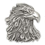 Men's 925 Sterling Silver Eagle Head Pendant with Antiqued Finish