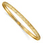 10k Hexagonal Design Diamond-cut Flexible Bangle
