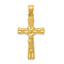 14K Gold Reversible Crucifix Pendant with Polished Finish Hollow Design