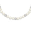 Majestik Sterling Silver Hand-Knotted Shell Pearl Crystal Necklace 20