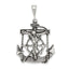 Sterling Silver 925 Mariner Crucifix Charm with Antiqued Finish