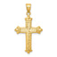 14K Gold Reversible Diamond-Cut Cross Pendant by Sophia Jewelers
