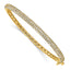 Sterling Shimmer Sterling Silver Gold-tone Flash Gold-plated 175 Stone Pavâââ¬Ã
¡ CZ Hinged Bangle Bracelet