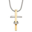 Stainless Steel Gold IP-plated Cross Necklace