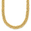 14k Polished and Textured 7.3mm Cable Chain 18 inch Necklace