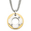 Yellow IP-Plated Circle Double Necklace in Stainless Steel