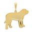 14K Gold Mastiff Pendant with Polished Textured Finish Elegant & Unique Design