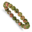 8mm Unakite Agate Beaded Stretch Bracelet