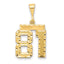 14K Gold Diamond-Cut Number 81 Charm with Polished Finish Medium Size